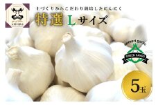 【先行受付】【8月下旬より順次発送】 にんにく　青森県産（特撰） Lサイズ5玉 ホワイト六片 【 にんにく 青森 五所川原 大蒜 ニンニク ガーリック 青森県産にんにく 】