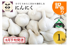 【先行受付】【8月下旬発送】 訳あり 青森県産にんにく1kg 五所川原にんにく