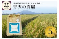 【令和7年 新米 先行受付】米 青天の霹靂 5kg 特別栽培米 青森県産 【2025年11月より順次発送】【KonRiceFarmの お米 晴天の霹靂 青森 五所川原 】