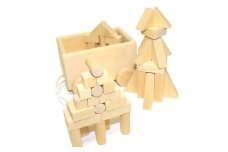 【創造力を育てる】青森ひばの積み木プレミアムセット(4段/無塗装・天然仕上げ)【1017305】