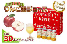 りんご缶ジュース 1箱30本入り｜青森 津軽 つがる産 リンゴ 贈答 ギフト 果物 フルーツ 飲料 果汁 100% ストレート 缶ジュース りんごジユース りんご 林檎 青森りんご フルーツジュース [0693]