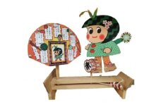 まわりねぷたと歩くつがーるちゃんのセット (からくりおもちゃ工作) [0013]