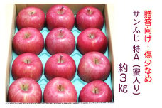 [贈答向け・傷少なめ] サンふじ りんご 特A(蜜入り) 約3kg(12玉)｜青森産 つがる 津軽 リンゴ 林檎 果物 フルーツ サンフジ 2024年 令和6年 ふじ 青森りんご りんご ギフト 贈答 贈り物 [0719]