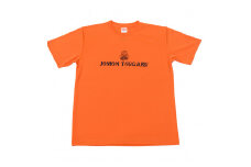 しゃこちゃんTシャツ(オレンジ) 1枚｜半袖 メンズ レディース ゆるきゃら 縄文 土偶 [0422]
