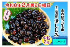 [令和8年2月第2日曜日配達] さとうしじみ屋の十三湖産活しじみ(中粒2kg)[冷蔵]｜十三湖産 青森 津軽 つがる しじみ みそ汁 味噌汁 しじみ汁 活しじみ 冷蔵 [0807]