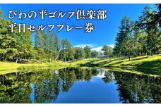 びわの平ゴルフ倶楽部　平日セルフプレー券  ゴルフ場利用券 びわの平 利用券 ラウンド ゴルフ 谷越え 林間コース ＧＰＳナビ 乗用カート カート 乗入れ シニア 利用券 ゴルフ ラウンド ゴルフプレー券 プレー券 ホール 平日 平川市 平川 