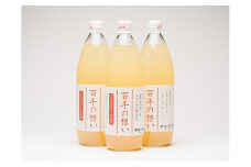 親子三代最高位の「りんごジュース 百年の想い1L」×3本【果物類・林檎・リンゴ・飲料類・果汁飲料・アップルジュース】 