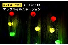 アップルイルミネーション （コントローラ付き・コード2m×1個） 【 LED 】 インテリア 雑貨 日用品 アップル ライト イルミネーション 照明 飾り 装飾 青森県 平川市 