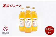  100年の歴史 蜜星ジュース 1L×3本 林檎 林檎ジュース フルーツ 果物 アップル 青森県 平川市 平川市産 お取り寄せ 果汁 100% リンゴジュース ジュース 贈答 オリジナル ミックス 飲料 田中農園 