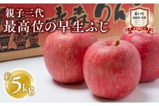 【10月発送】親子三代最高位の早生ふじ約5kg【全国ふじコンテスト最高賞受賞農園 青森県 平川市 釈迦のりんご園】ふじ 早生 早生ふじ  全国ふじコンテスト最高賞受賞 青森りんご 平川市広船産 家庭用 リンゴ りんご リンゴ 林檎 フルーツ 果物 平川市 青森 