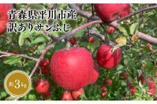 ≪12月発送≫青森県産 訳あり サンふじ 約3kg【青森県 平川市 なるみ農園】家庭用 訳アリ 青森 青森県産 平川 りんご リンゴ 林檎 くだもの 果物 フルーツ 