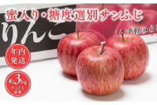 年内 蜜入り 糖度選別サンふじ約3㎏ 【青森県 平川市 JA津軽みらい 12月】青森 青森県産 平川 りんご リンゴ 林檎 くだもの 果物 サンふじ ふじ フルーツ 