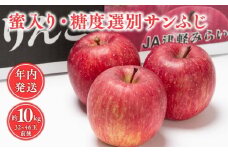 年内 蜜入り 糖度選別サンふじ 約10kg 【青森県 平川市 JA津軽みらい 12月】青森 青森県産 平川 りんご リンゴ 林檎 くだもの 果物 サンふじ ふじ フルーツ 