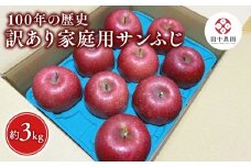 ≪12月発送 ≫100年の歴史 訳あり 家庭用サンふじ 約3kg【田中農園 青森りんご 平川市産】12月発送  青森 平川 りんご リンゴ 林檎 フルーツ 