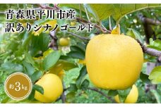 ≪12月上旬頃より発送≫青森県産 訳あり シナノゴールド 約3kg【青森県 平川市 なるみ農園】家庭用 訳アリ 青森 青森県産 平川 りんご リンゴ 林檎 くだもの 果物 フルーツ 