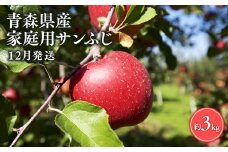 ≪12月発送≫【訳あり】家庭用 サンふじ3㎏【青森県 平川市 丸勝木村商店】平川市産 青森りんご りんご リンゴ 林檎 ふじ 訳あり 家庭 わけあり お取り寄せ 先行予約 果物 くだもの フルーツ 