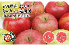 【5月発送開始】隔月配送　定期便3回　訳あり　家庭用　甚八りんご　5kg　【青森県 平川市 マルジンサンアップル】1月 3月 5月 7月 9月 11月 青森 青森県産 平川 りんご リンゴ 林檎 くだもの 果物 フルーツ 