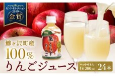 りんごジュース 青森 シャイニーアップルジュース 葉とらずりんご 280ml×24本 風丸農場 りんご ジュース 100% ストレート アップルジュース フルーツジュース 果物ジュース ペットボトル フルーツ 果物 飲料 リンゴ 林檎 青森県産 青森県