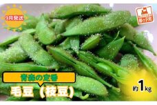 【 2025年産 数量限定 】青森の定番 毛豆 約1kg【9月発送】青森県鰺ヶ沢町産 ※オンライン決済のみ 野菜 枝豆 大粒 甘みが強い 豊かな香り コク ほっくり おつまみ 料理 お弁当 食材