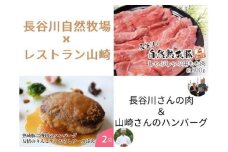 しゃぶしゃぶ肉 もも肉 500g 豚合挽肉ハンバーグ 2個 セット 詰め合わせ 長谷川の自然熟成豚 湯煎 湯せん おかず 惣菜 ハンバーグ 簡単調理 しゃぶしゃぶ しゃぶしゃぶ用 モモ肉 豚 ぶた ブタ 豚肉 肉 お肉 青森 青森県 鯵ヶ沢町 