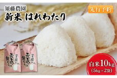 先行予約 新米 令和7年産 白米 はれわたり 10kg (5kg×2袋) 米 精米 こめ お米 おこめ コメ ご飯 ごはん 令和7年 須藤農園 青森 青森県