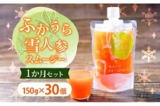 ふかうら雪人参スムージー 1か月 セット 150g×30個 雪人参 スムージー にんじん 人参 栄養機能食品 スパウト付 スタンドパウチタイプ 手軽 栄養補給 ビタミンA βカロテン 青森県 深浦町