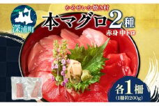 本マグロ 赤身 中トロ 各1柵 セット 国産 本鮪 まぐろ マグロ クロマグロ 鮪 刺身 丼ぶり 寿司 海鮮 魚介 贅沢 お取り寄せ 詰め合わせ グルメ 産地直送 送料無料 冷凍 道の駅 青森県 深浦町