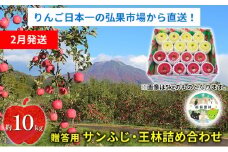 【2月発送】贈答用 サンふじ・王林詰め合わせ 約10kg【青森りんご】