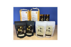 お米450g×2・ニンニク粉2種×2袋・黒ニンニクペースト70g×2ビン(F)【1110062】