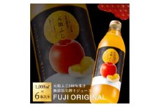 元祖ふじ100% 無添加生搾りジュース FUJI ORIGINAL 1000ml×6本【1127246】