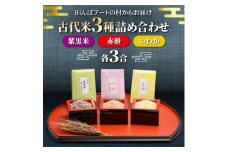 ＜田んぼアートの村からお届け＞古代米3種詰め合わせ【1643005】