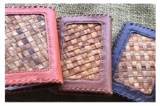 林寿工芸舎 カードケース(11×8×1.7cmりんご樹皮加工)こげ茶