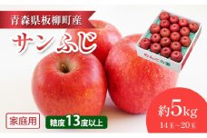 【園地指定・情熱サンふじ】糖度13度以上/家庭用サンふじ/約5kg　青森県　りんご　リンゴ　林檎　フルーツ　くだもの　果物