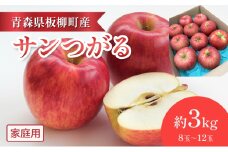 【早生りんごの定番・サンつがる】家庭用/サンつがる/約3kg　青森県　りんご　リンゴ　林檎　フルーツ　くだもの　果物