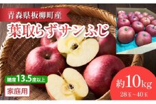 【園地指定・情熱葉取らずサンふじ】糖度13.5度以上/家庭用サンふじ/約10kg/葉取らず　青森県　りんご　リンゴ　林檎　フルーツ　くだもの　果物