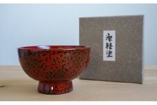 [№5554-0114]津軽塗　汁椀1客・唐塗 赤上
