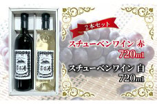 [№5554-0206]スチューベンワイン 赤・白 720ml 各1本セット