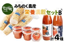 みちのく農産　栄養満載セットB　【 トマトジュース トマトゼリー カット長芋 無添加 果汁100 青森県 贈り物 贈答 ギフト プレゼント】 【02402-0075】