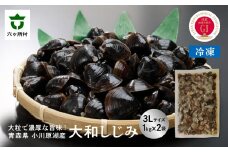 青森県 小川原湖産 冷凍 大和しじみ 3Lサイズ 2kg