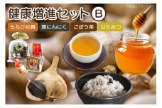 詰め合わせ セット 健康増進セットB もちひめ舞 200g 黒にんにく100g ごぼう茶 1袋 はちみつ 1本 [アグリの里おいらせ 青森県 おいらせ町 oi02ayo590006] 雑穀 雑穀米 にんにく ニンニク 黒にんにく お茶 ごぼう ハチミツ