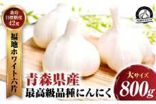 【2025年産】にんにくのよしだ家 青森県産 にんにく 大サイズ 800g 福地ホワイト種 にんにく 青森県 にんにく 三戸町 H2909