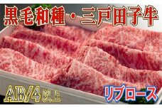 【黒毛和牛A4・B4等級以上】「三戸田子牛」リブローススライス400g