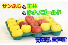 りんご【サンふじ＆王林＆シナノゴールド】セット 約5kg（計14～18玉）【2025年産・先行予約】★2025年12月上旬～12月下旬頃まで発送予定★ 青森県三戸町産