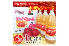 「青森県五戸町産」紅玉100%りんごジュース6本セット【1103367】