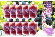 青森県産 飲むゼリー ぶどう（１０個セット） 【なんぶ農援】 ブドウ 葡萄 青森県 南部町 果物 くだもの フルーツ F21U-067