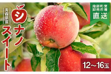 青森県産 りんご 「シナノスイート」 約4kg（12～16玉） 【カネテ青果】 南部町営卸売市場 直送 青森りんご リンゴ 林檎 アップル あおもり 青森県 南部町 三戸 果物 くだもの フルーツ 3kg 以上 F21U-211