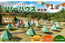 青森県 南部町 名川チェリリン村 ツリーハウス宿泊券 キャンプ アウトドア F21U-383