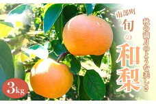 秋の満月のような美しさ、旬の和梨 約3kg 【NPO法人 青森なんぶの達者村】 フルーツ王国 フルーツ 旬 果物 和梨 なし 梨 ナシ 青森県 南部町 三戸 南部 F21U-019
