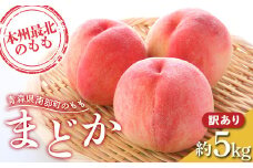 【訳あり】 もぎたて発送 桃 まどか 約5kg (10～18個) 【誠果園】 家庭用 規格外 わけあり ワケアリ 訳アリ もも モモ 青森県 南部町 三戸 南部 果物 くだもの フルーツ F21U-458
