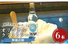 福田温泉水で作ったオリジナルクラフトソーダ 無糖炭酸6本セット 【癒楽家福泉】 福田温泉 温泉 風呂 フロアワ オリジナル サイダー ソーダ 炭酸 炭酸水 無糖 青森 南部町 F21U-496